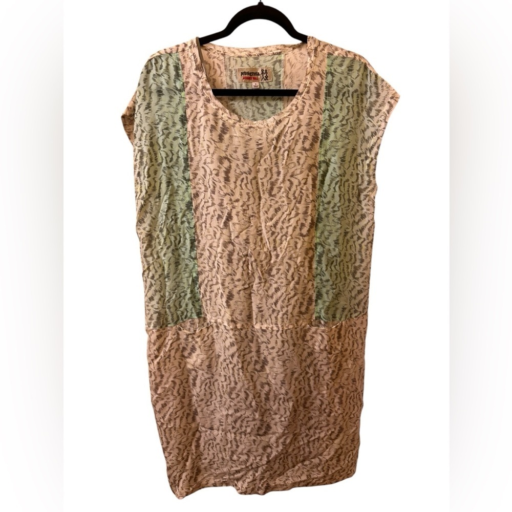 Johnny Was Pete & Greta Beige and Sage Shift Midi Dress size S